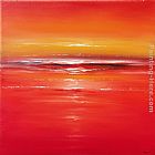 Sea Dream in Red VII Khun Suthirak Paintings - Red on the Sea 02 by 2011